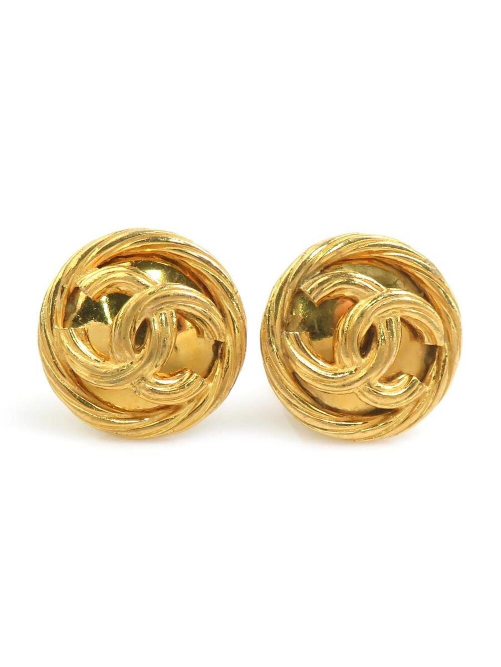 Chanel Cc Logo Clip-On Earrings Gold- #347274C51B
